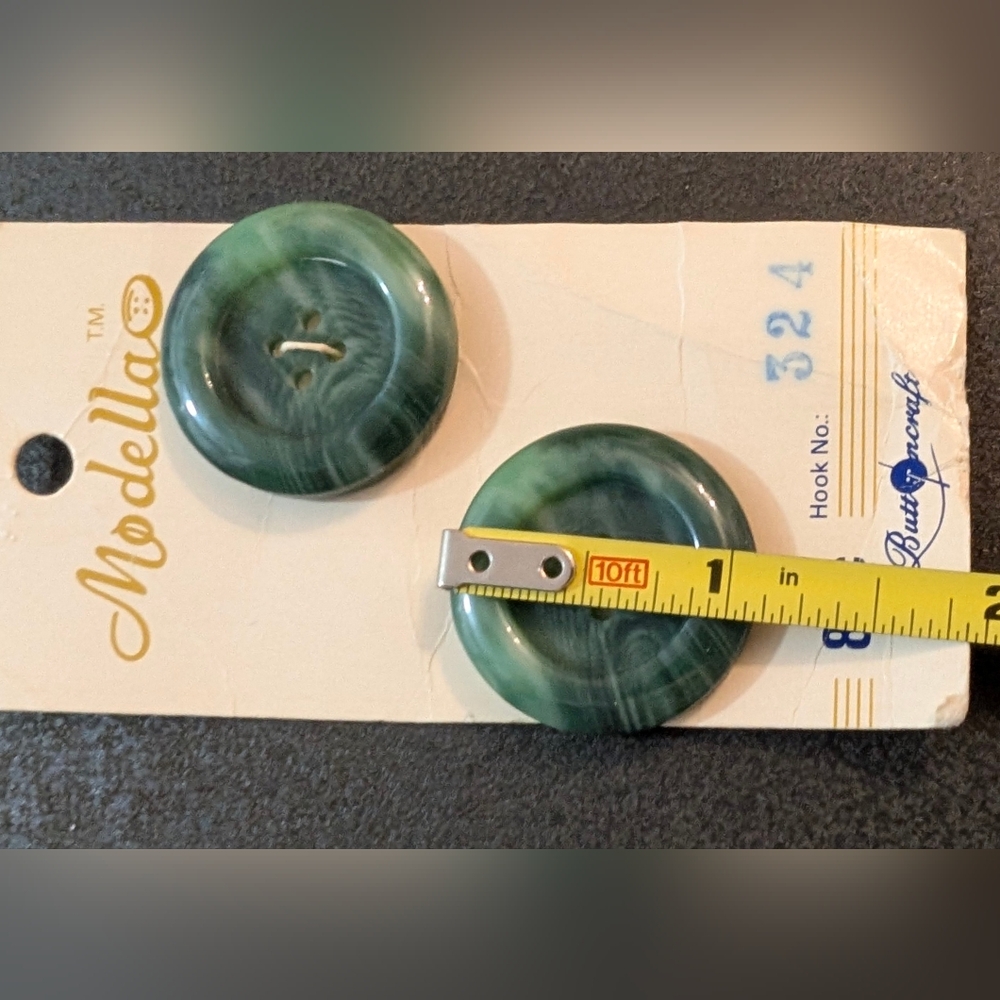 Modella Teal Button Pair - Picture 2 of 2